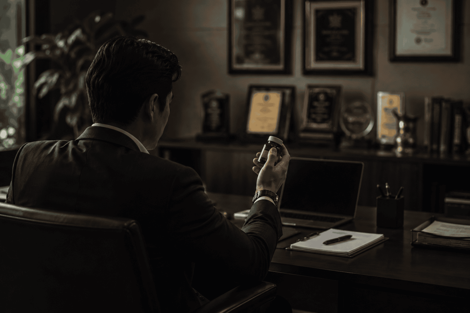 successful-looking professional adult in a polished office environment